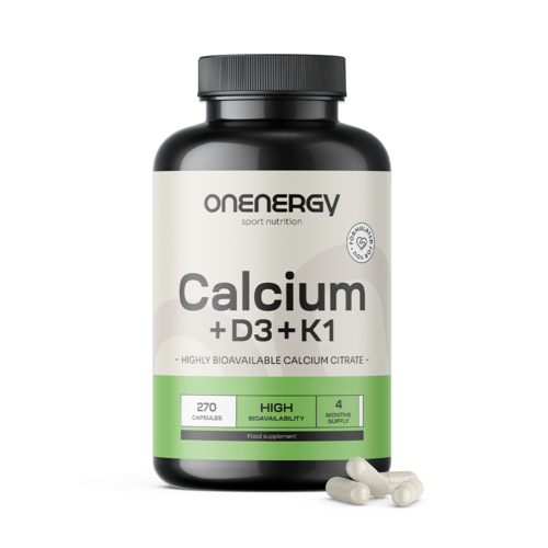 Calcium + Vitamins D3 and K1, 270 capsules