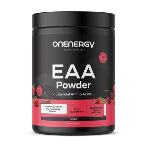 EAA Powder – Raspberry, Cherry, Strawberry, 500 g