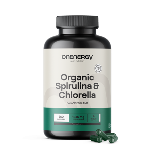 Organic Spirulina and Chlorella, 360 capsules