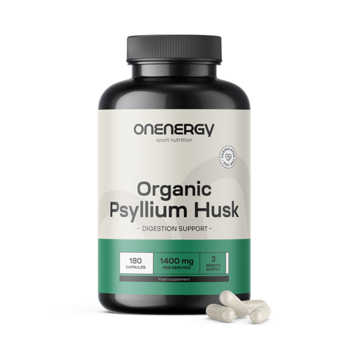Organic Psyllium Husk (Ispaghula Husk) 1400 mg , 180 capsules