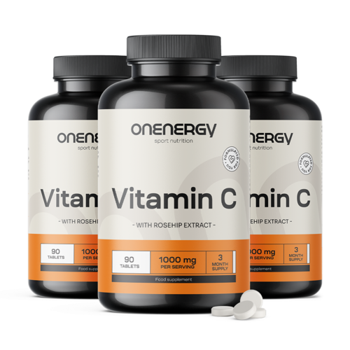 3x Vitamin C 1000 mg with Rosehip, total 270 tablets