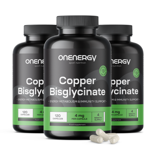 3x Copper Bisglycinate, total 360 capsules