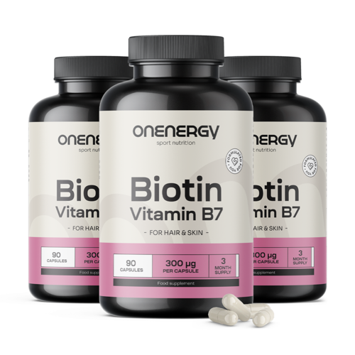 3x Biotin – Vitamin B7, total 270 capsules