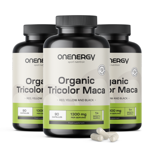 3x Organic Tricolor Maca, total 270 capsules