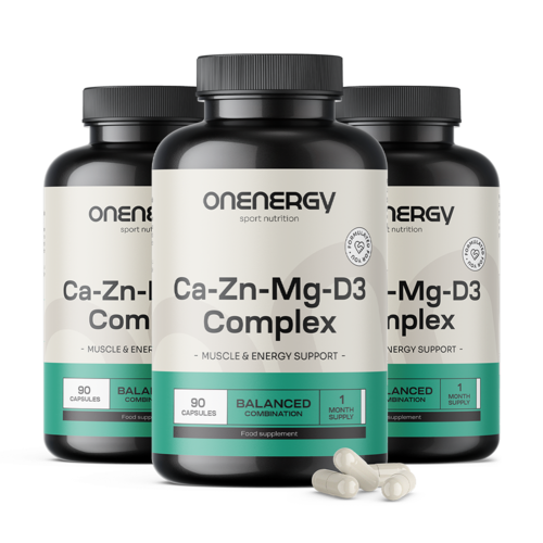3x Calcium + Zinc + Magnesium + D3, total 270 capsules