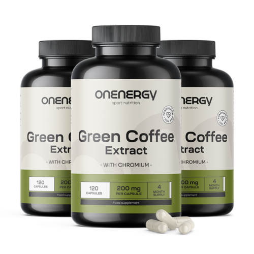 3x Green Coffee – extract, total 360 capsules