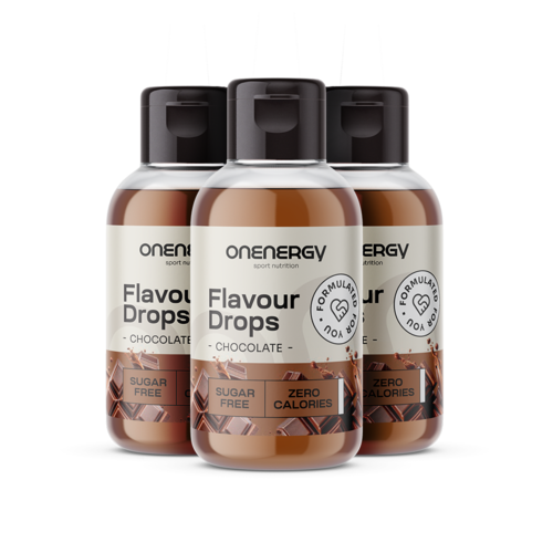 3x Flavour Drops with Sweetener – Chocolate, total 150 ml